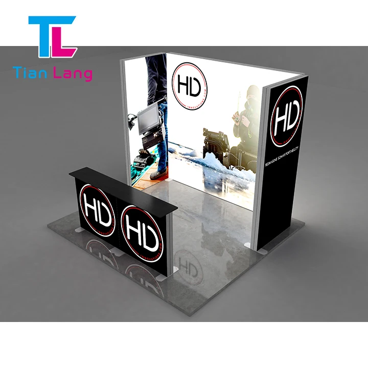 איכות友情链接uality 6x3 הקמה מהירה חללים ניידים מאלומיניום ציוד ל-Traeshow תיבה להודעות עם תאורה תצוגה לתערוכה