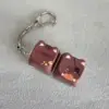 Cochon à fond transparent à deux clés 2324