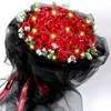 33 hand-held flowers chiffon red