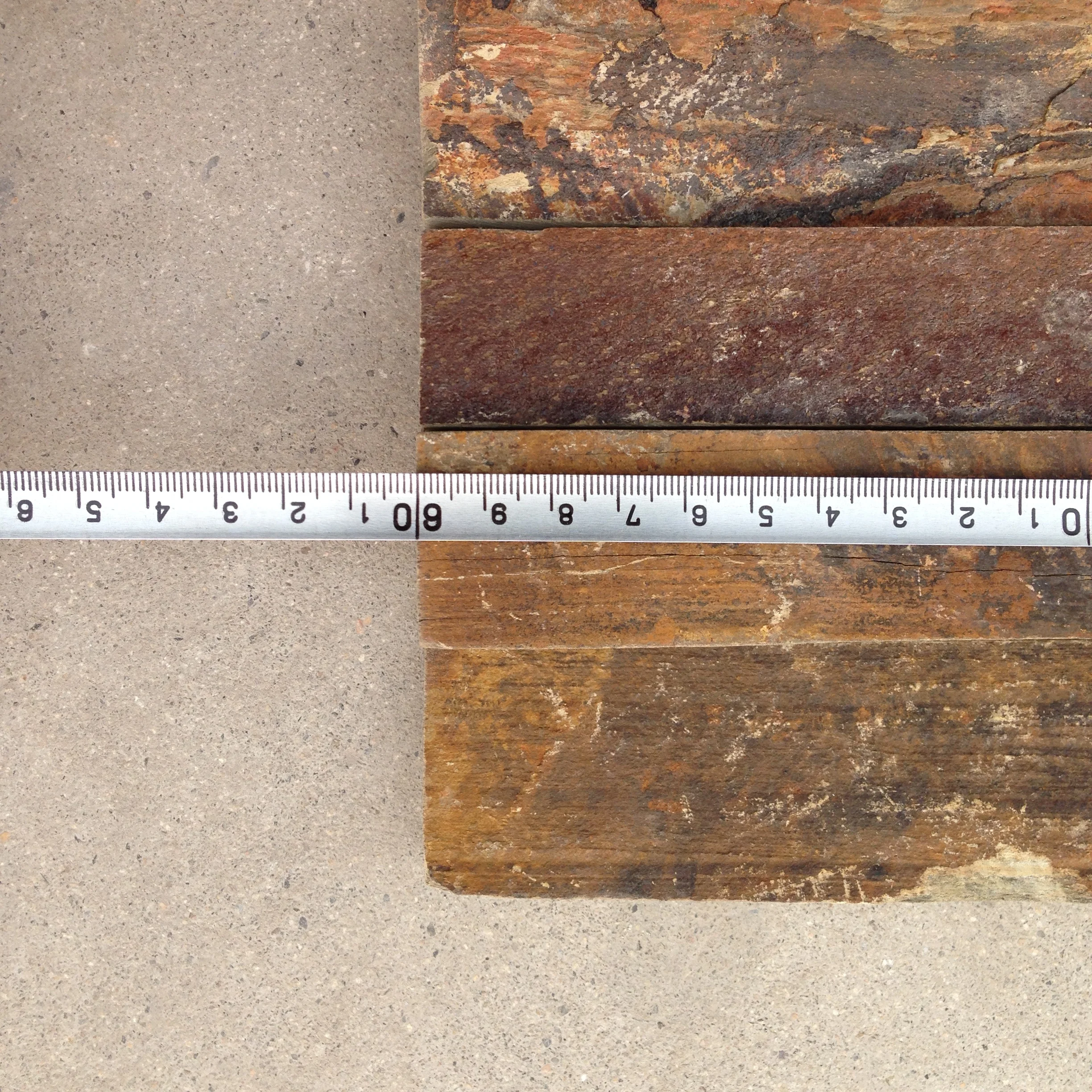 Rusty Quartz Nature Culture Stone for Home Decoration Stacked Slate Z Shape Wall Cladding for Wall Panel