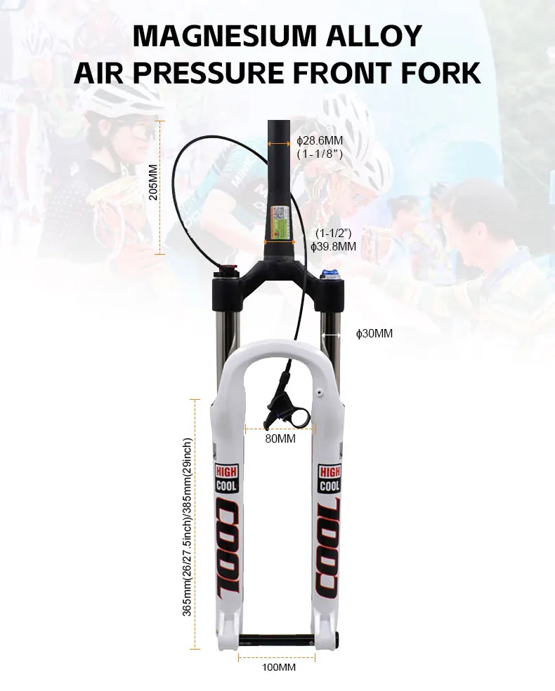 Travel 100mm Mtb Suspension Fork 27.5 Bike Forks 29er Mountain Bike