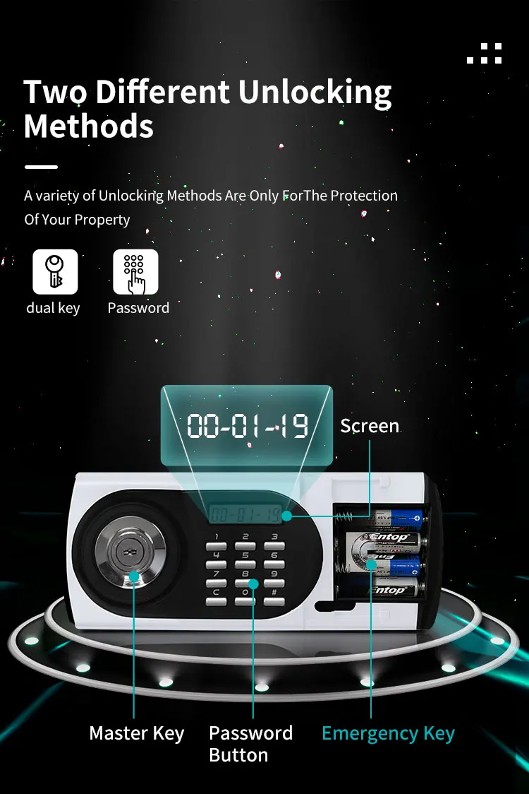 CEQSAFE High Security Digital Lock Home Safe Deposit Box 2 Hour Fireproof Safe manufacture