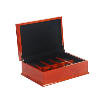 High glossy red paint custom luxury wooden watch boxes 10 watches storage box