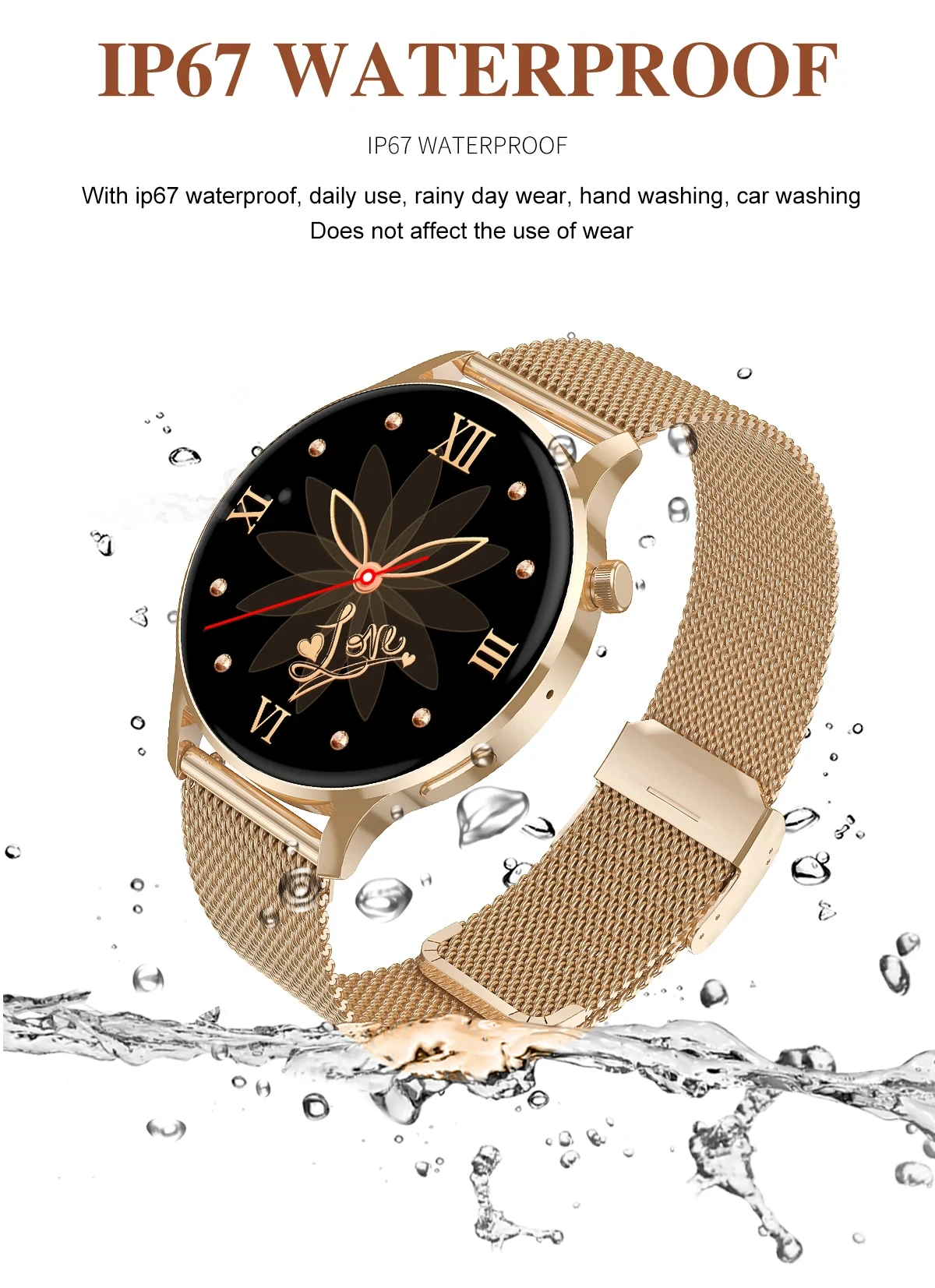 Women Smart Watch Watch3 Pro  Heart Rate Monitor Fitness Tracker Smartwatch Diamond Waterproof Lady Smart Clock Gift
