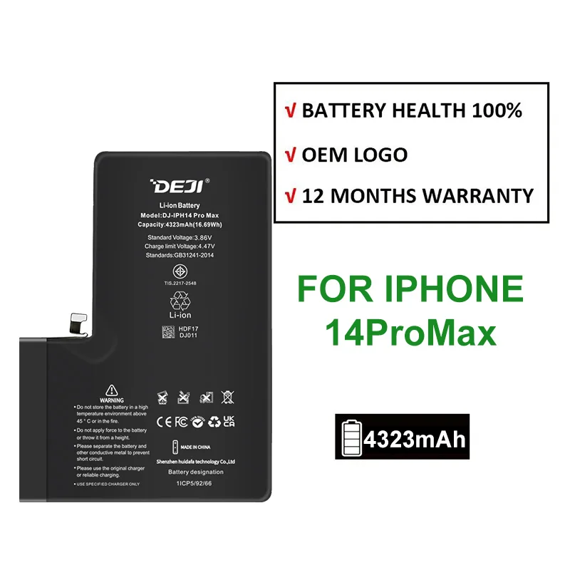 DEJI A2893 Replacement Battery for iPhone 14 Pro Max - Reliable Li