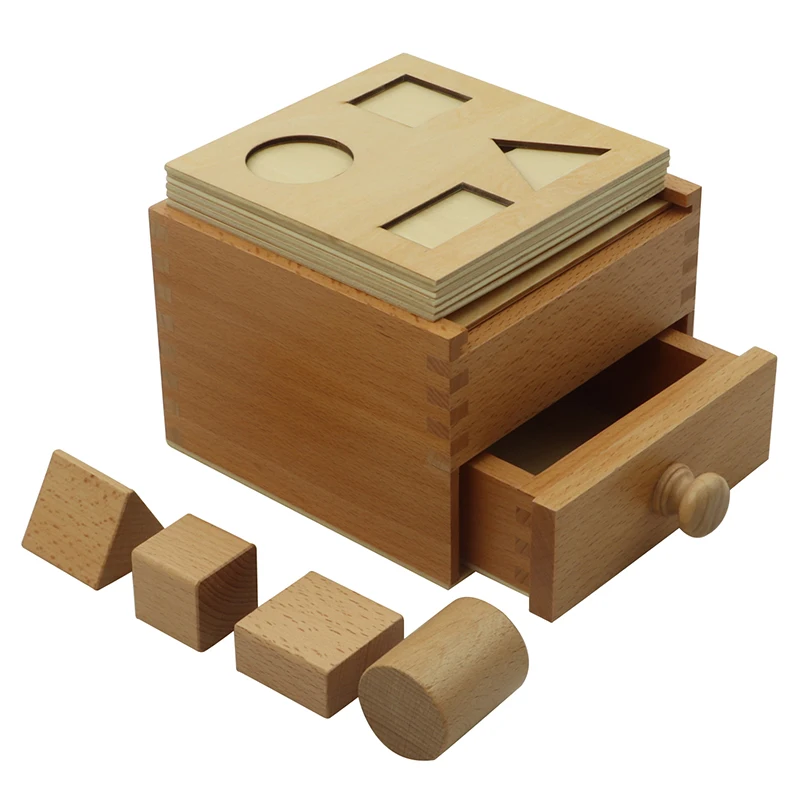 LT039  Multiple Shapes Blocks With Box Montessori Material Manufacturers Equipment Infant Momtessori Wholesale Suppliers Toys
