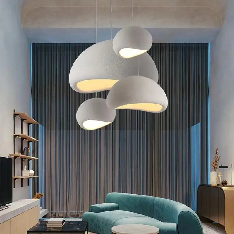 Japanese Wabi Sabi Pendant Light E27 Minimalist Loft Luminaire Suspended Lighting for Home Restaurant