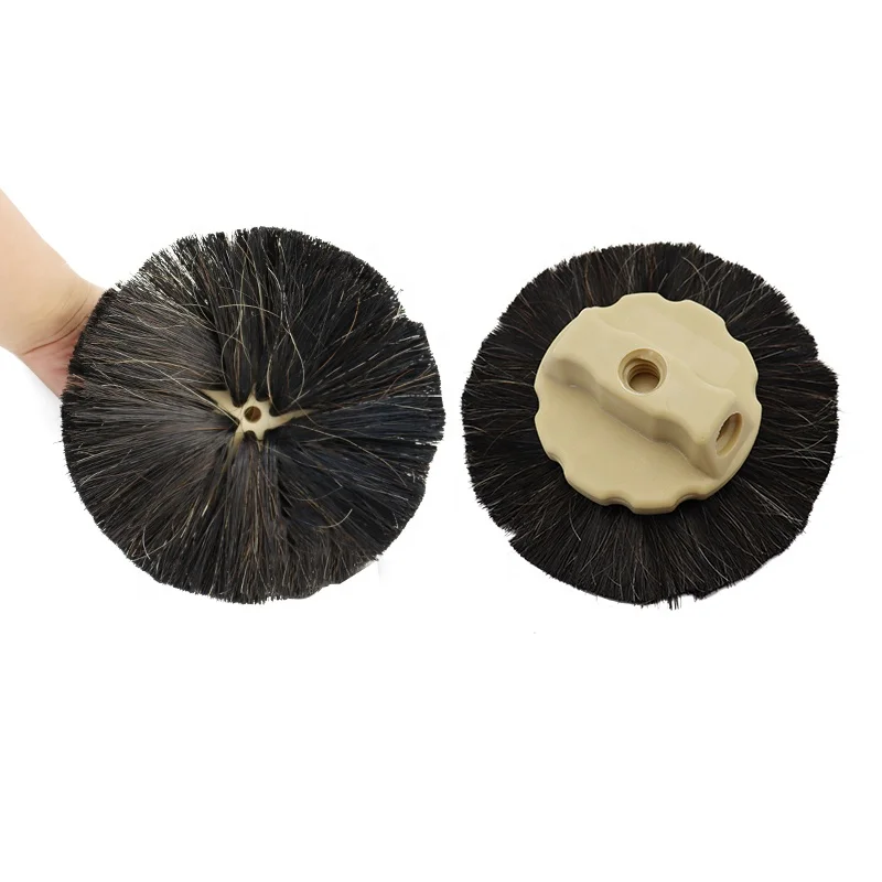 Factory Supply Custom Logo 2-1/2 Bristles Horse Hair Round Drywall Texture Brush Stippling Texture Brush