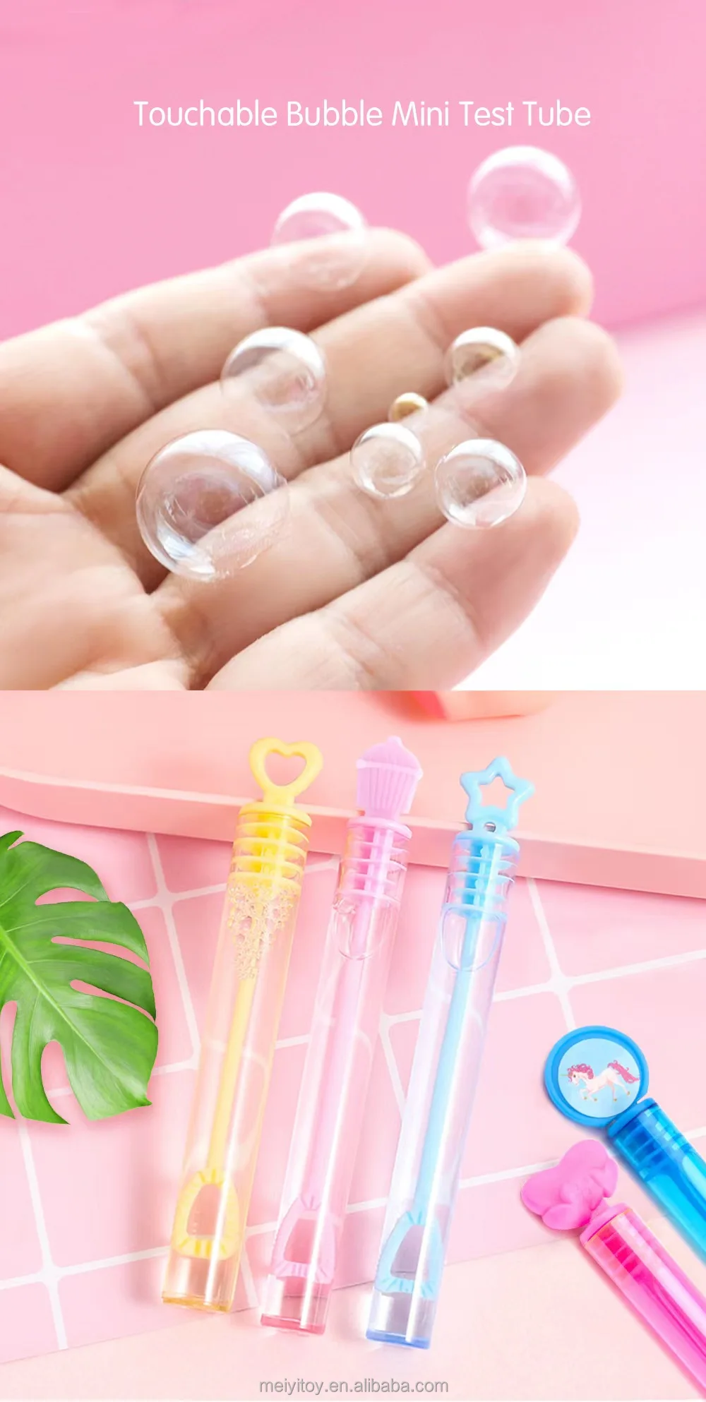 4ml Transparent Bubble Bottles With Hand Held Child Mini Bubble Stick