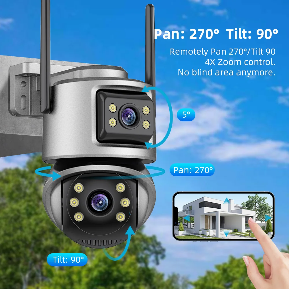 Telecamera Esterna Icsee Cam Ptz Wifi Camera Zoom 5x Wireless Esterno Telecamera Esterna Icsee Cam Ptz Wifi Camera Zoom 5x Wireless Esterno