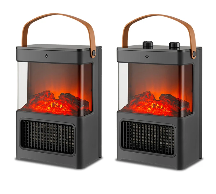 Fireplace Electric Heater Flame Warm Blower Fan Portable Desktop Household Home Heating Stove Radiator Flame Warmer Machine
