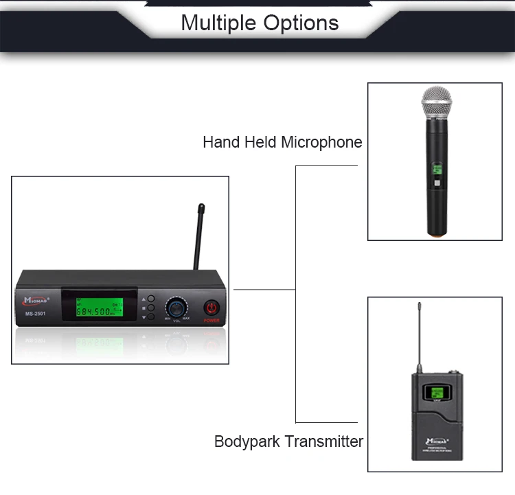 Multifunctional 4 Wireless Microphone System For Wholesales Wireless ...