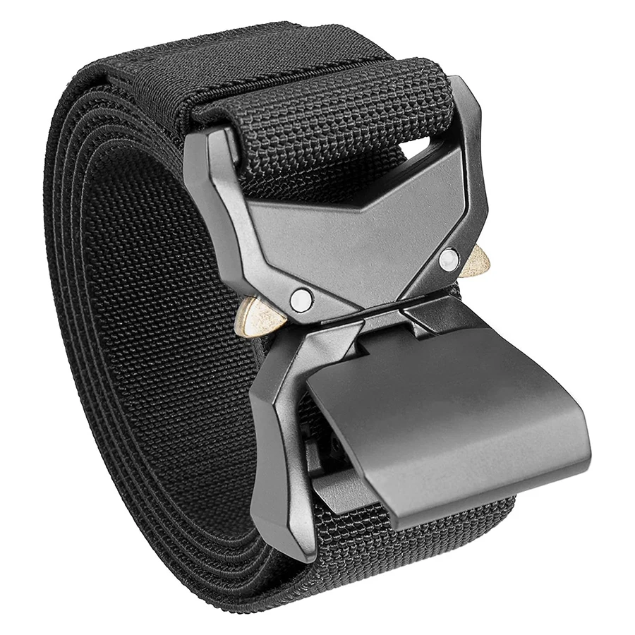 Tactical Belt Training Durable Hiking Rigger Nylon Web Work Belt with Heavy Duty Quick Release Buckle