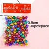 6 colores mezclados 0,9 cm 130 piezas