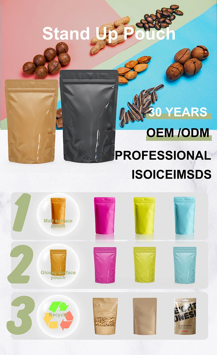 Ecofriendly Corn Starch Pouch Packaging Bag For Food Pla Bio