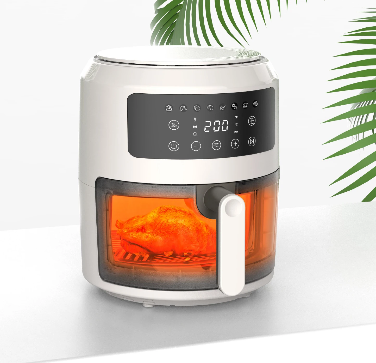 Digital 4.5l Air Fryer Air Fryer Custom Oil Free Deep Fryer With Glass