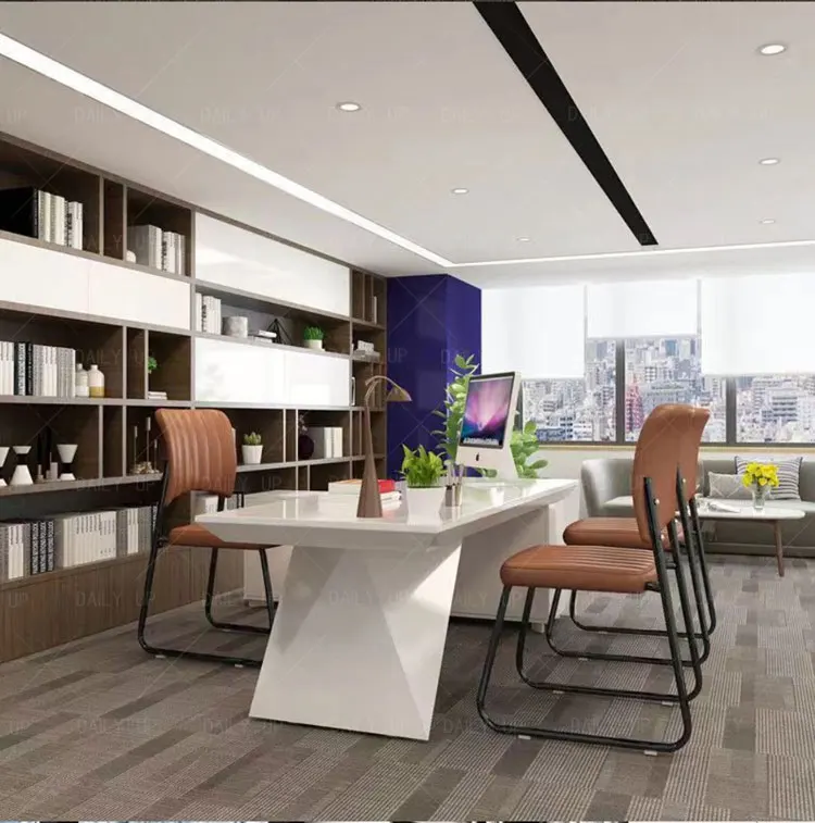 Stackable Faux Leather Office Chair With Thick Cushion Ergonomic Backrest Upholstered Computer Chair For Meeting Conference