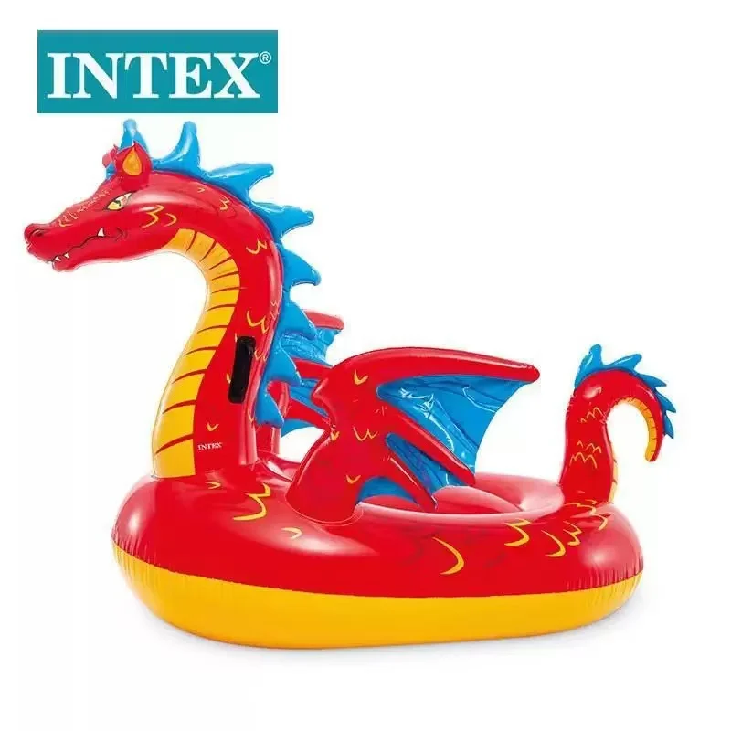 Factory Original Children's Eco-Friendly Pool Water Inflatable Animal Ride Adult Play Fire-breathing Dragon Floating Rows