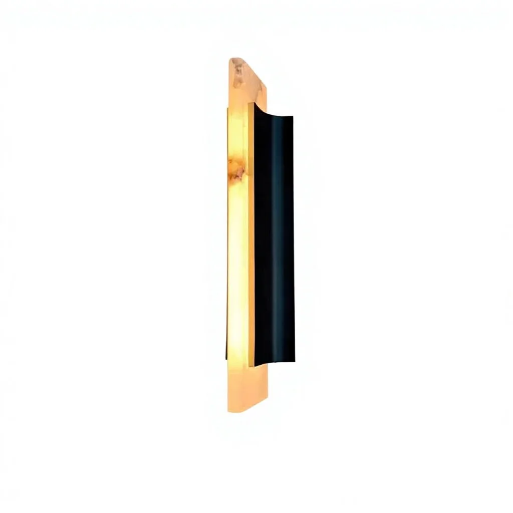 All-copper Marble Wall Lamp LED Warm White Light Universal Voltage Bedroom Living Room Light Luxury Italian Style Simple Hotel