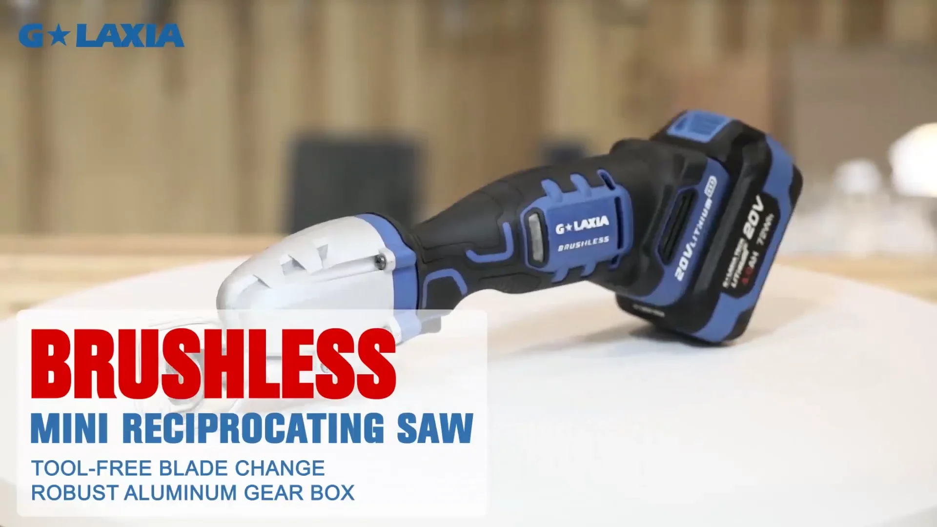 Galaxia 20v Mini Reciprocating Saw Aluminum Gear Box Cordless Saw For