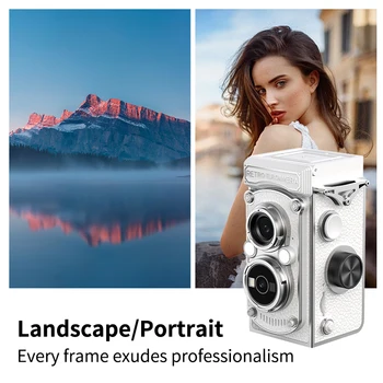 Retro Mini Camera CMOS Dual Reflex Digital Camera 1.54-inch IPS Screen 64MP High-definition 1080P Video MicroSD Aluminum detail image
