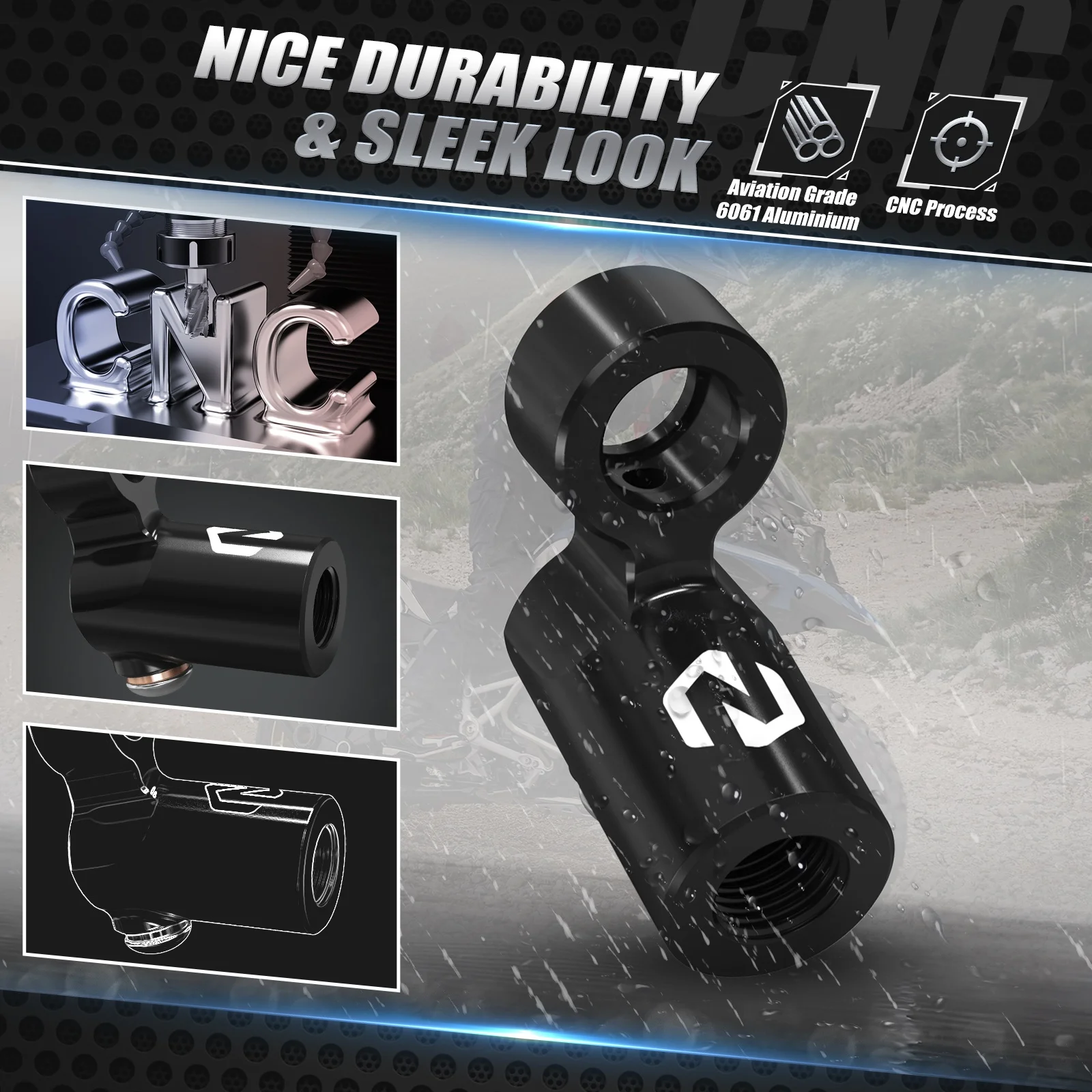 NiceCNC Brake Line Extender for BMW K1600 S1000XR S1000R R1300GS F900XR F750GS R1200RS