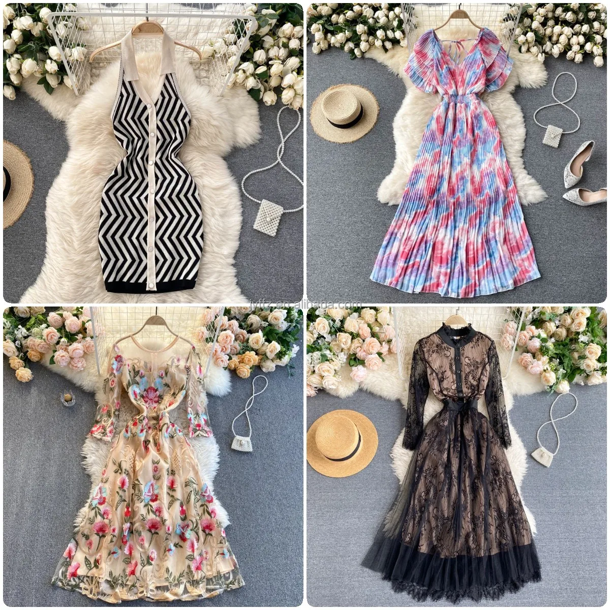 2022 summer fashion elegant dress French women's clothing manufacturers wholesale
