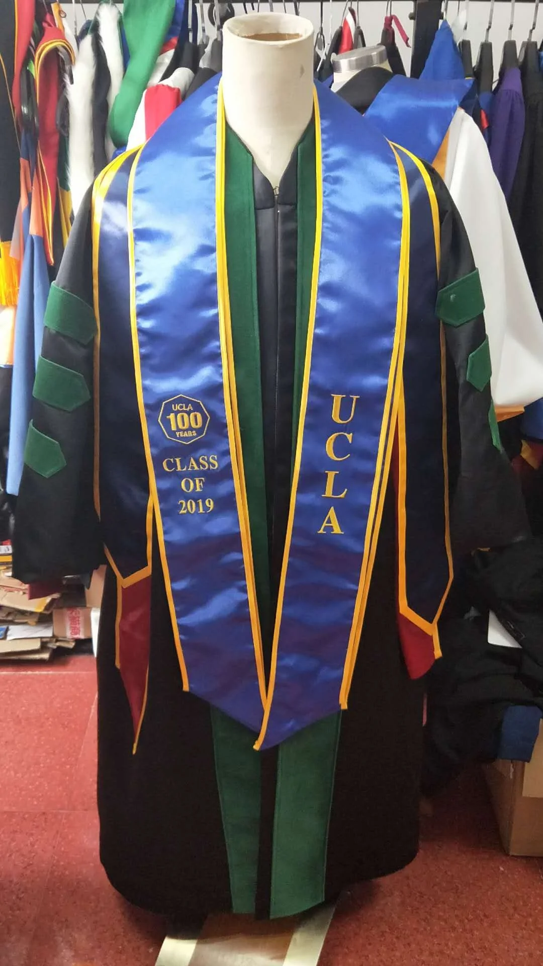 Custom College University Custom Graduation Stoles Plain Printed Embroidered Stoles Mix Color