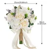 Oversized white hand-tied bouquet