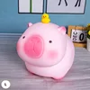 Large Pink B-Sized Yellow Duck