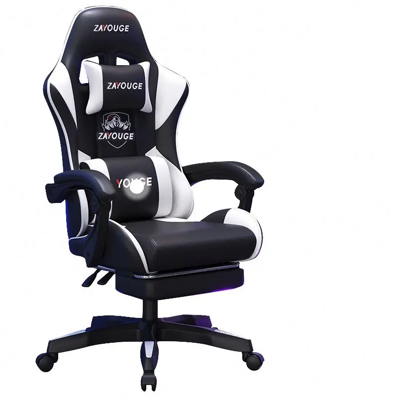 Alibaba OEM 7042 Ergonomic Gaming Racing Chair PVC leather adjustable height 360 swivel Ideal for computer rooms and internet cafes. MOQ starts at 2 pieces