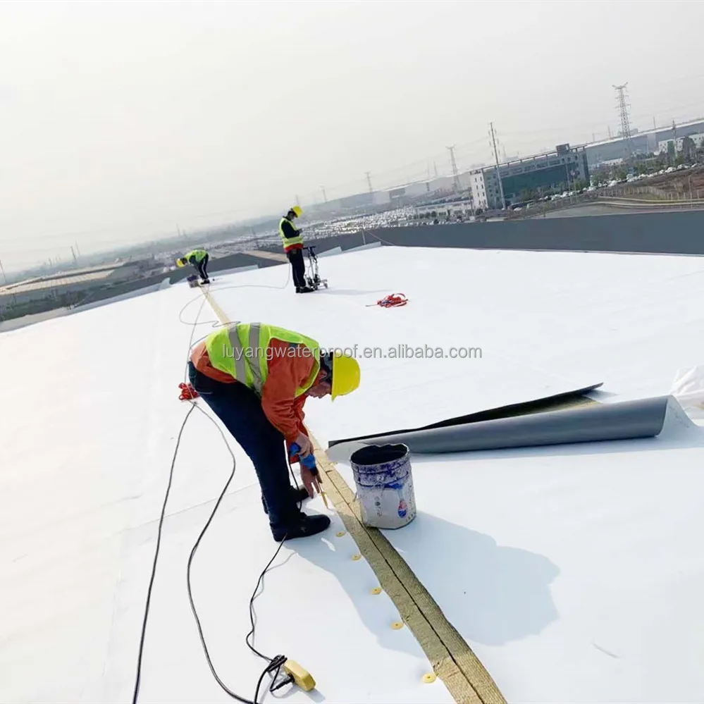 60 Mil Pvc Waterproofing Membrane Mechanically Fastened Roofing Systems ...