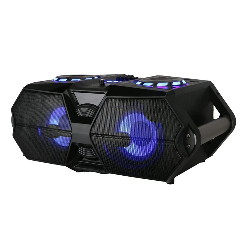 Double 6 Inch Subwoofer 2-way Music Angel Ce Fc Rohs Mini Boombox Portable 120w Super Hifi Bass Vibration Speaker with Rgb Light