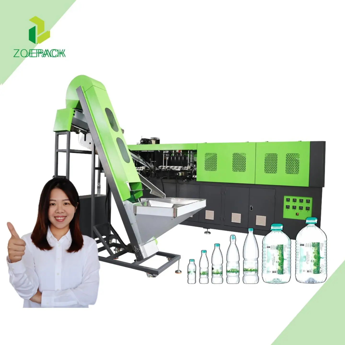 600ml 6 Rongga Mesin Blow Molding PET Motor Servo Otomatis Penuh Kecepatan Tinggi