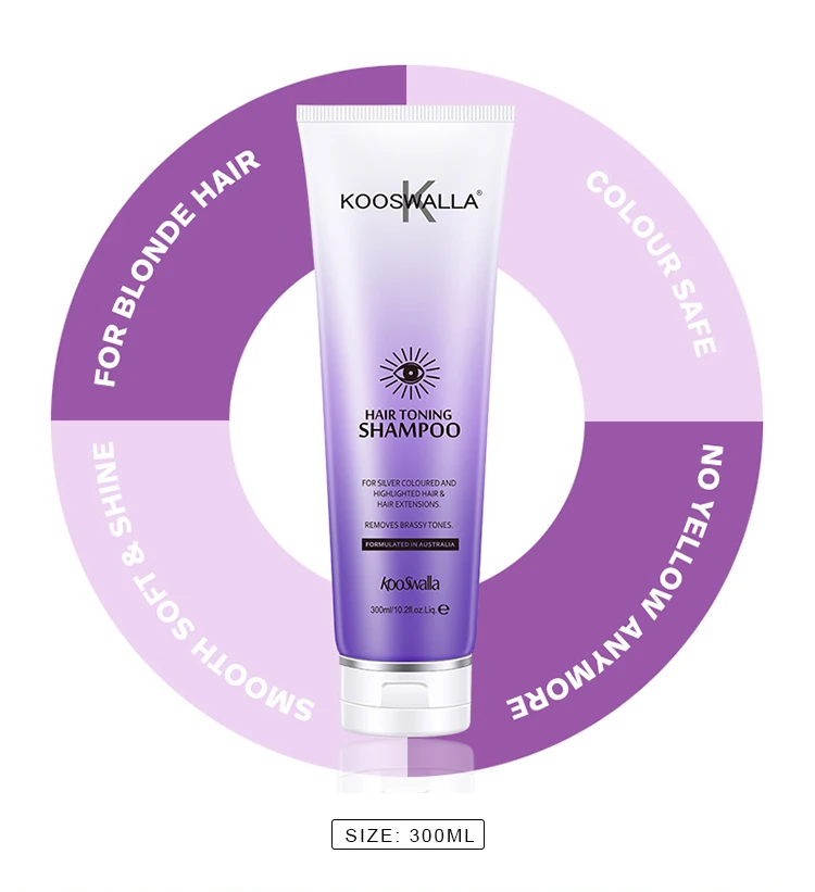 Keratin Home Treatment Anti Brassy Purple Toner Shampoo For Blonde