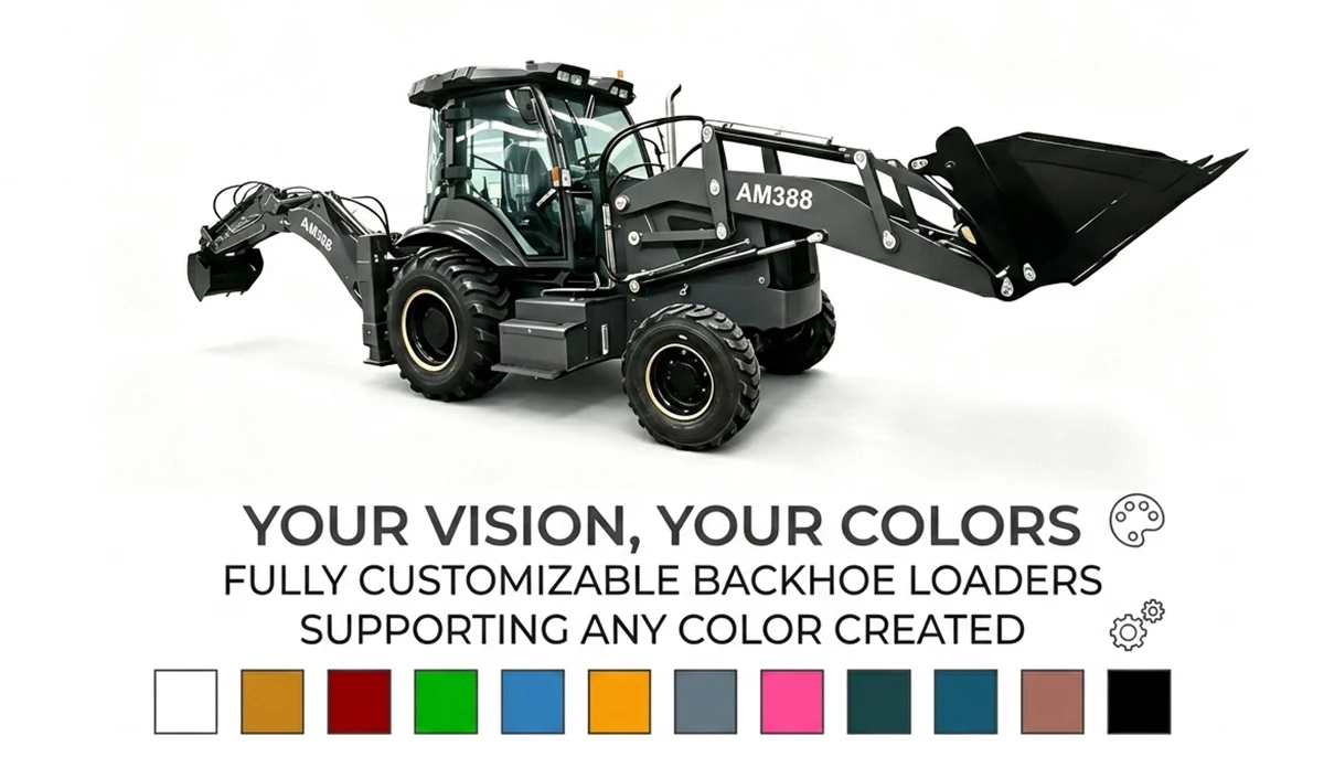 Reliable 18.5 Ton CE Certified 4x4 Wheel Loader with Cummins Euro 5 Engine High Power Backhoe Loader for Earth Moving