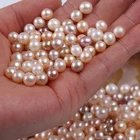 Pearl Jewelry Jewelry Loose Pearls 7-8mm Natural Near Round Loose Beads Real Freshfwater Pearl For Making Jewelry