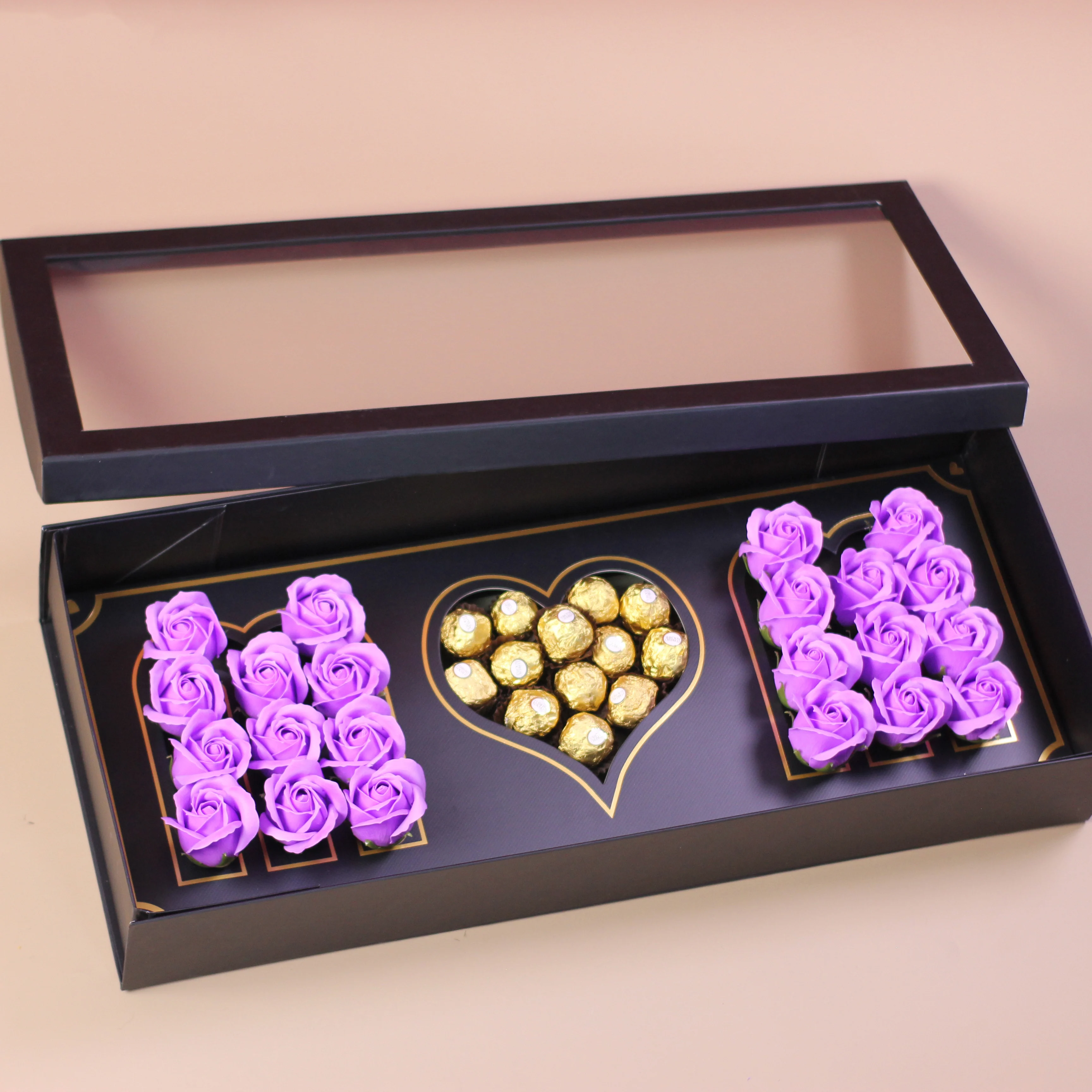 Luxury Rectangular Flower Box Preserved Valentine's Day Gift Box With