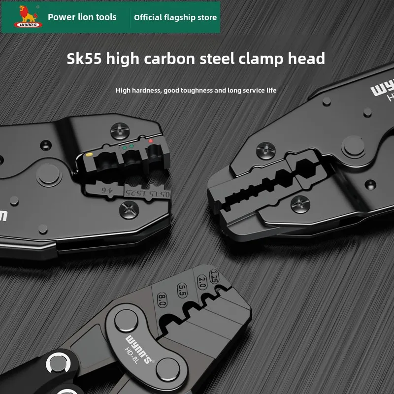 Wynn's Metric Measurement System Multi-Function 8-16-25L Bare Terminal Pliers Cold Press Steel Wire Crimping Pliers