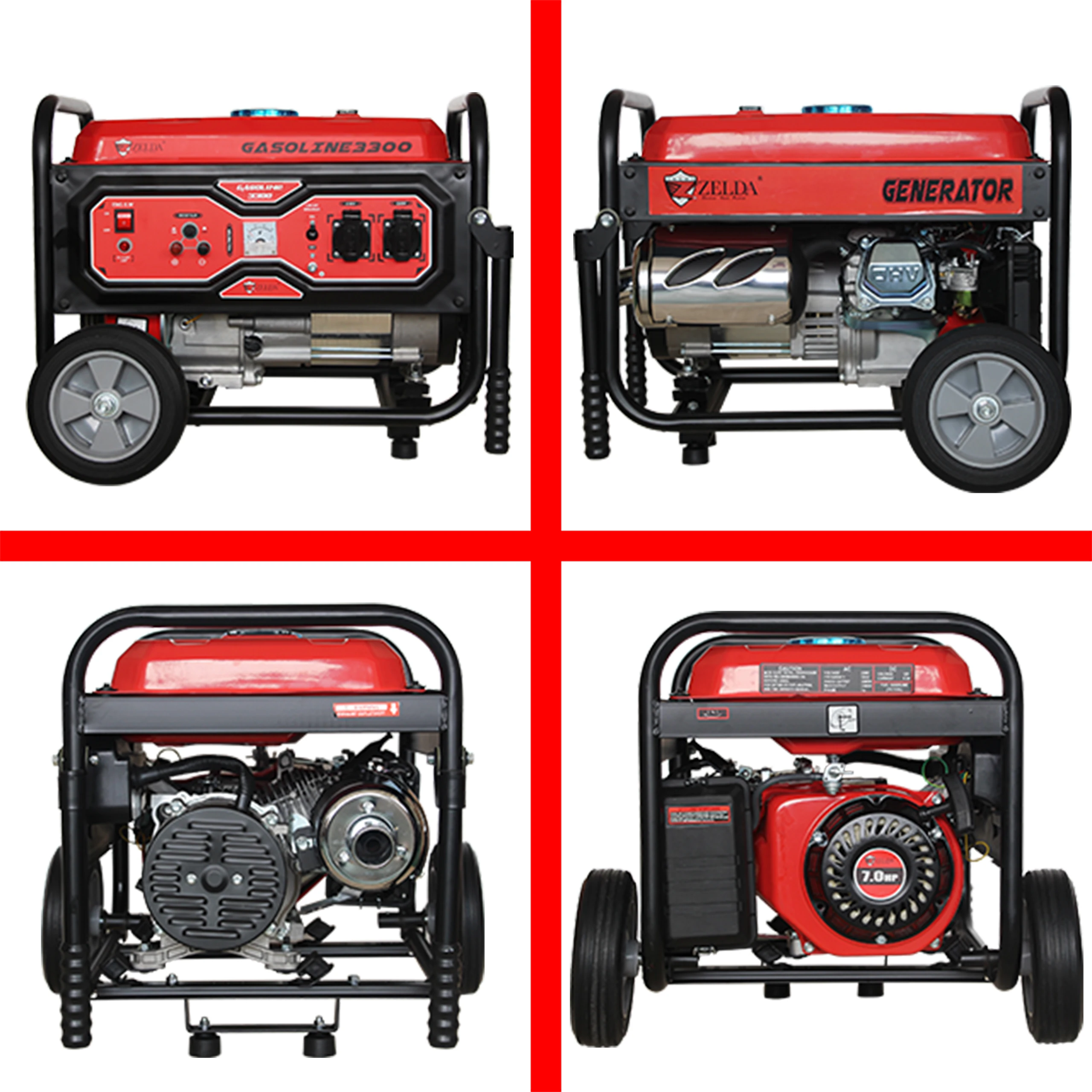 Zelda Output 220v Generator Gasoline Engine Welder Gasoline Generator 3300w