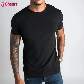 New casual mens sports clothes fitness gym wear plain tee t shirt bamboo fitted gym shirt custom t shirt men