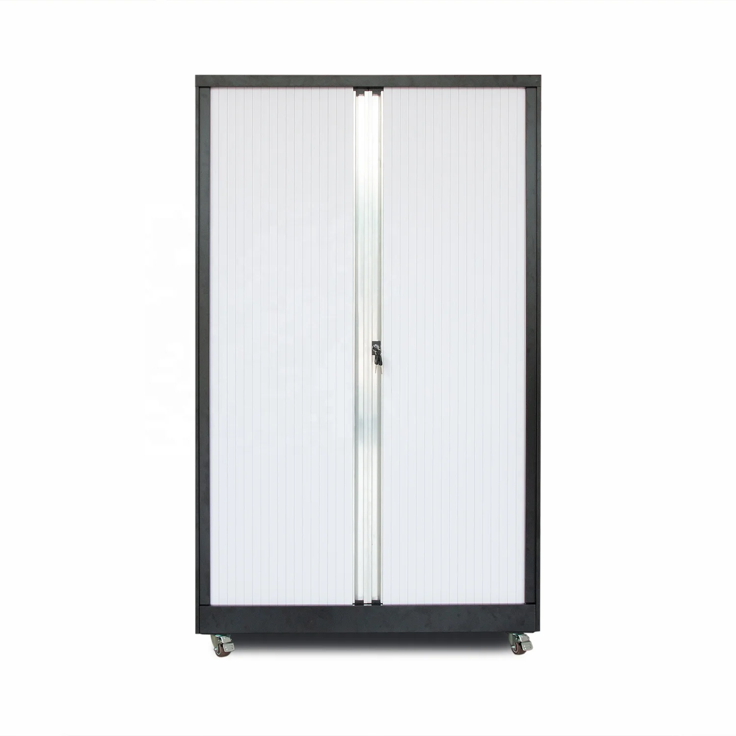 Стальной шкаф для хранения металлический двухроликовый дверной офисный документов Складная Дверь замок ключей