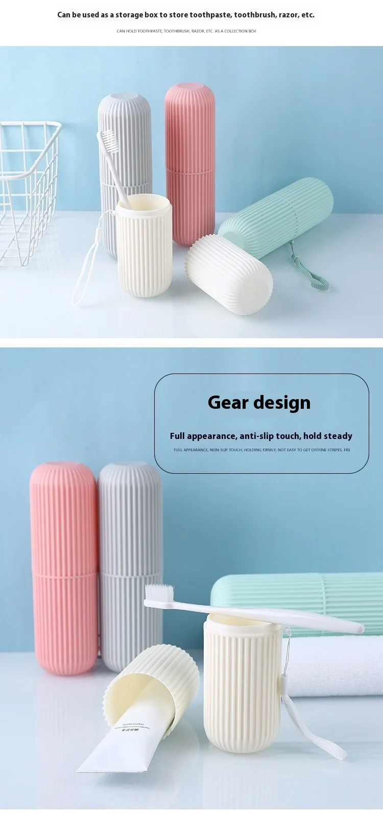 Toothbrush Holder Travel Toothbrush Case Toothpaste Toothbrush Storage Containers Portable Mouthwash Cup Carrier