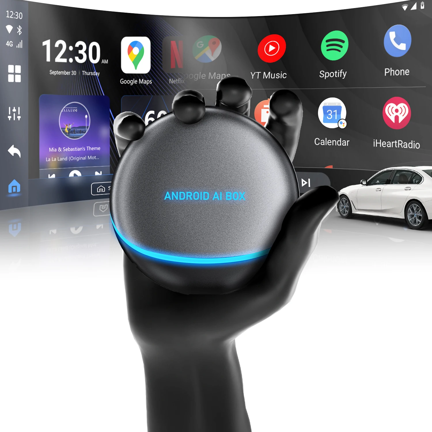 Ottocast Wireless Android Auto Adapter Car Play  Dongle Car Play Ai Box Android Smart Box for Android Device Youtube Netflix