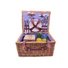Box Picnic For 4 Picnic Willow Picnic Basket For 4 Eco Friendly Willow Wicker Blanket Cutlery Cloth Australia Picnic-basket Box Picnic Basket Sets For 4
