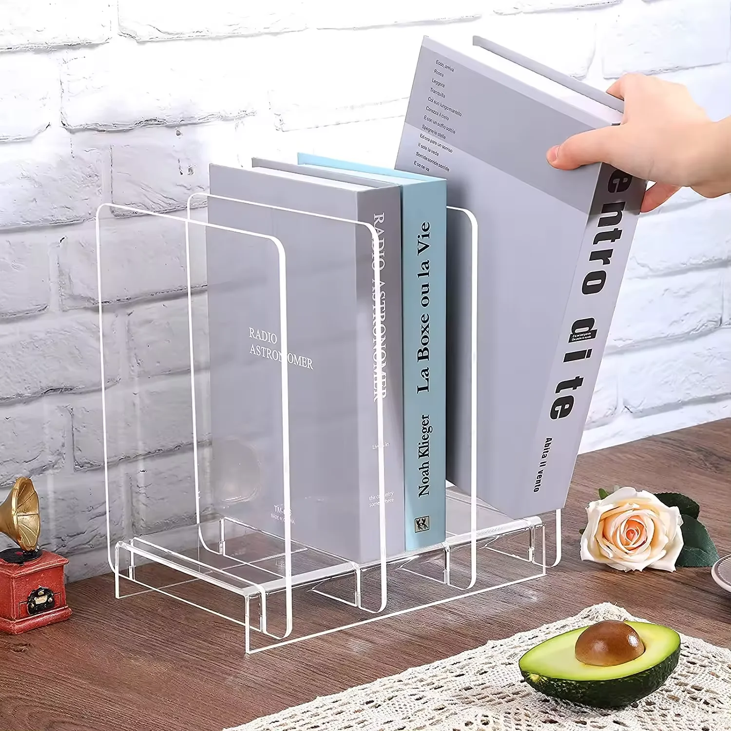 Clear Acrylic Magazine Rack Acrylic Organizer For Books And Cd Record