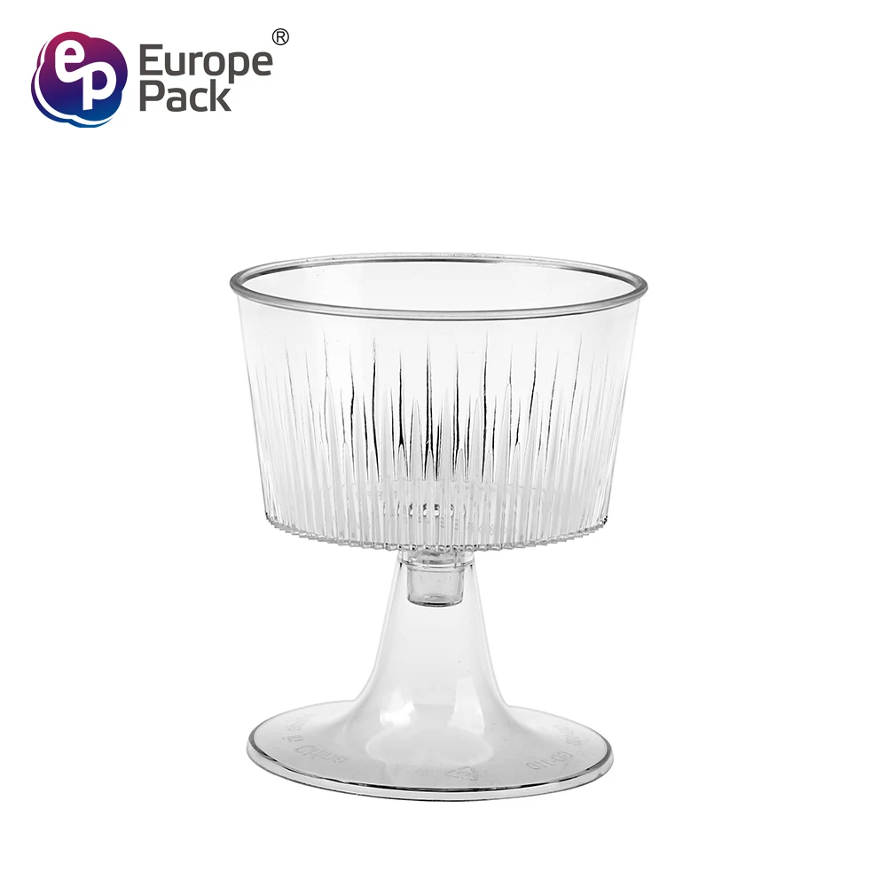 Eco-friendly tableware special shape disposable polystyrene plastic glass cup for ice cream