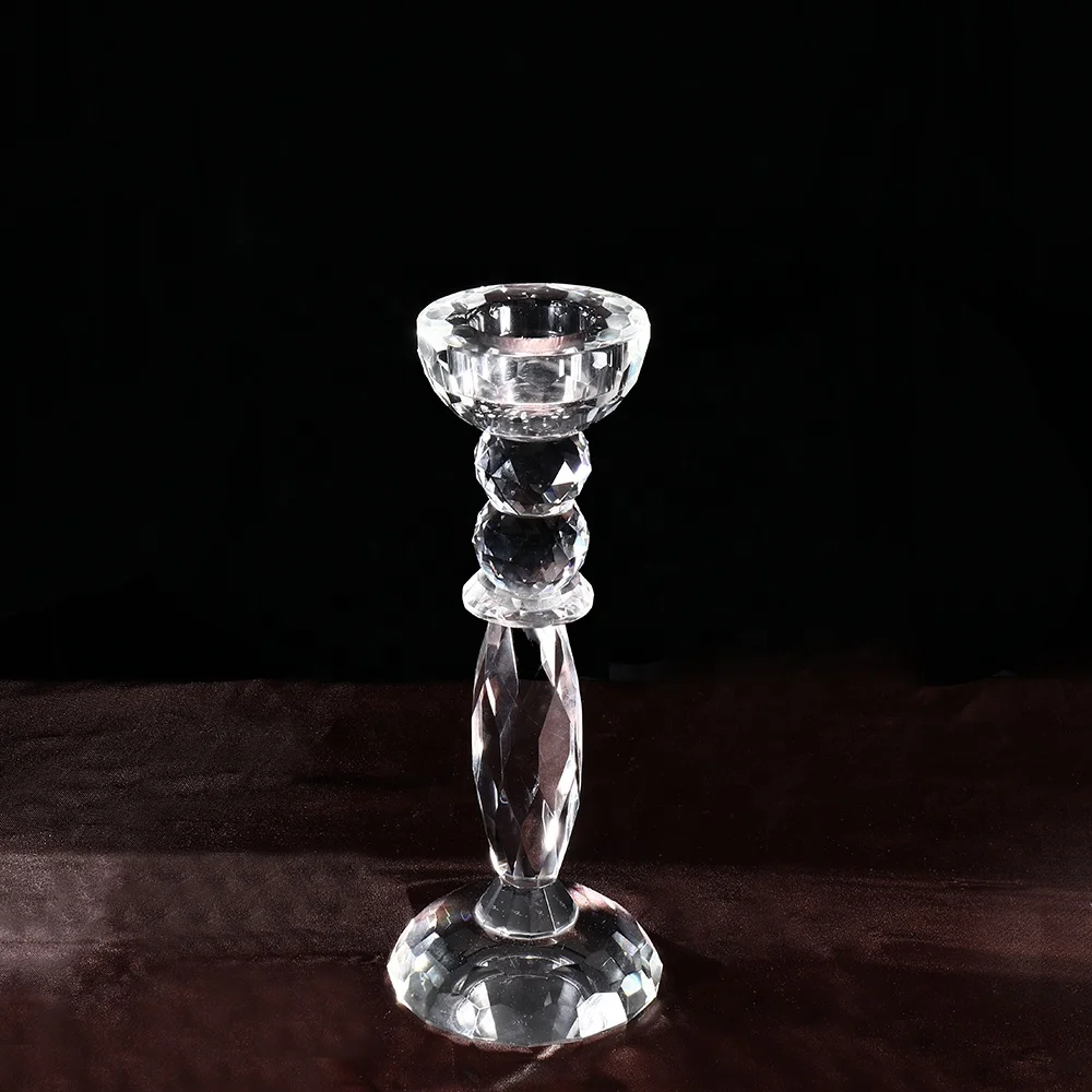 MH-TZ0529 кристально чистый подсвечник стеклянный