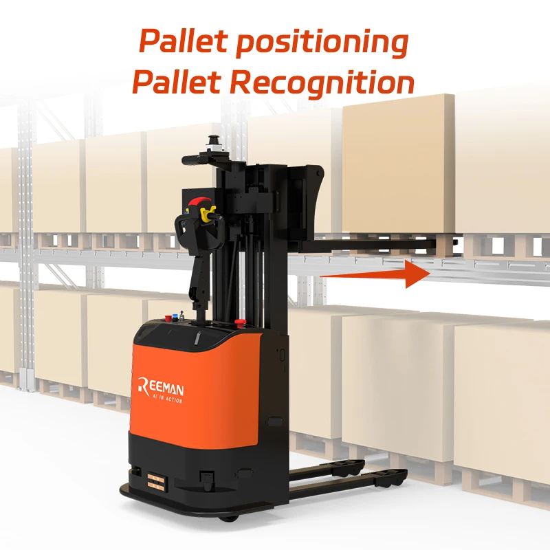 REEMAN Autonomous AGV Pallet Stacker Forklift 1200kg Load Capacity AC ...