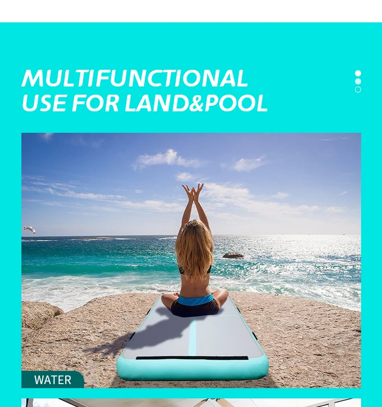 Good Quality Inflatable Gymnastics Mat Yoga Mat Rolls Gym Eco Friendly